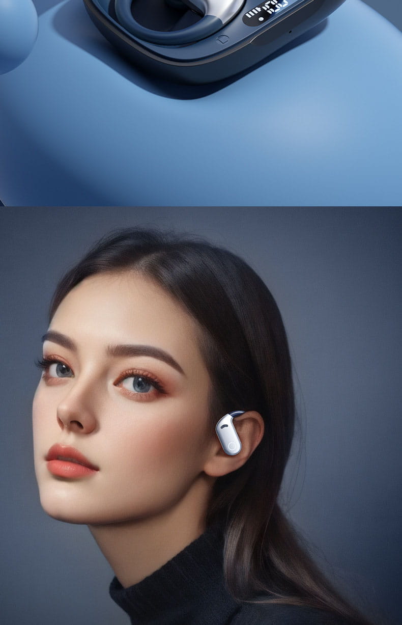 M78 Open Bluetooth Earphones Noise Reduction Wireless Ear Hanging Running Sports Digital Display