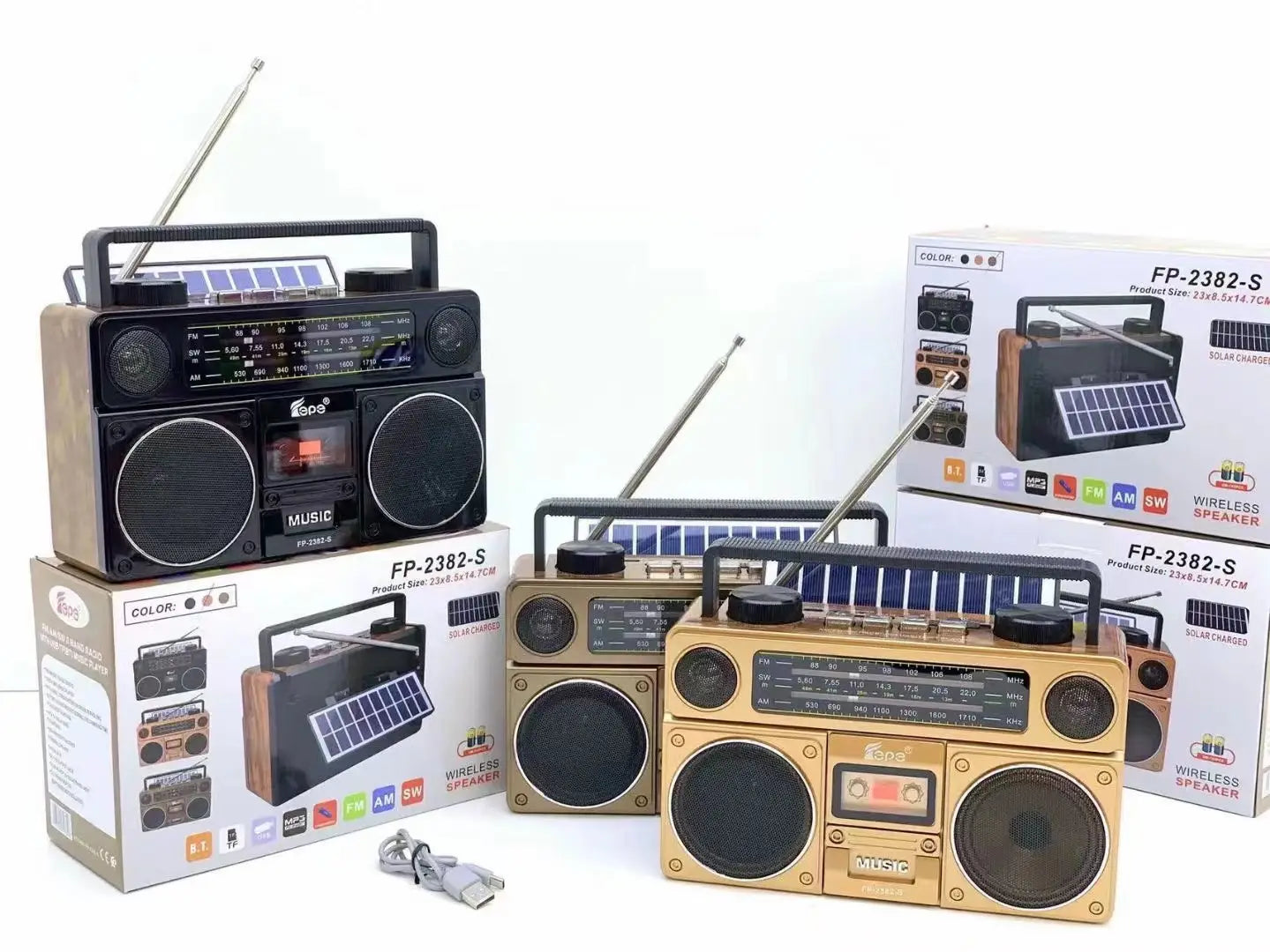 FP-2382-S Bluetooth Speaker Portable Outdoor Retro Audio
