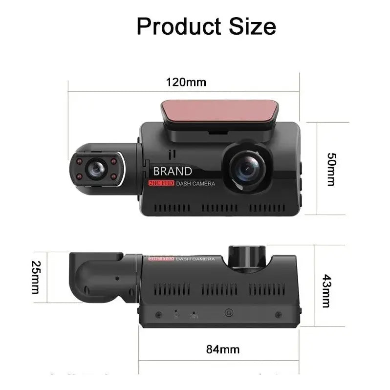 1080P Dual Lens Car DVR Dash Cam Video Recorder G-Sensor