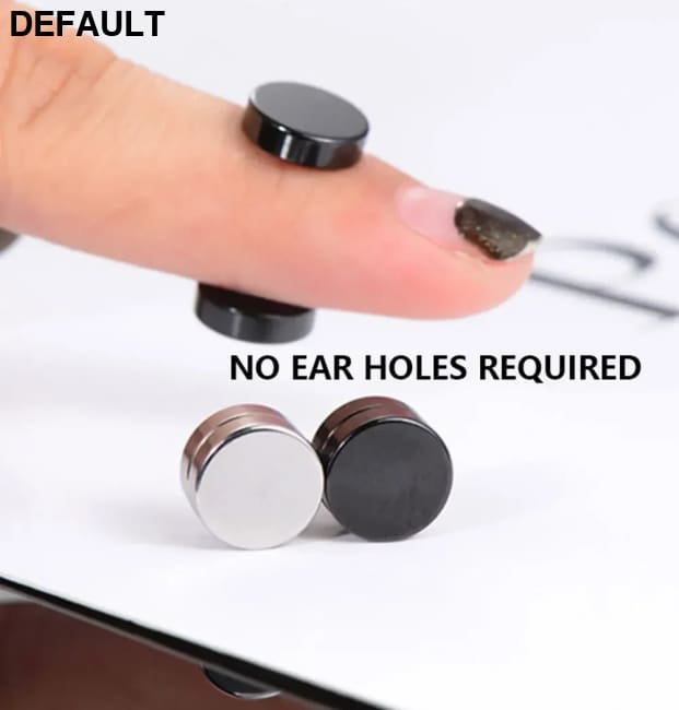 1/3Pairs 6MM Crystal Magnetic No-Pierce Stainless Steel Stud Earrings for Men Punk Zircon Magnet Non Piercing Jewelry
