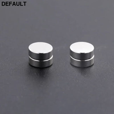 1/3Pairs 6MM Crystal Magnetic No-Pierce Stainless Steel Stud Earrings for Men Punk Zircon Magnet Non Piercing Jewelry