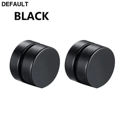 1/3Pairs 6MM Crystal Magnetic No-Pierce Stainless Steel Stud Earrings for Men Punk Zircon Magnet Non Piercing Jewelry