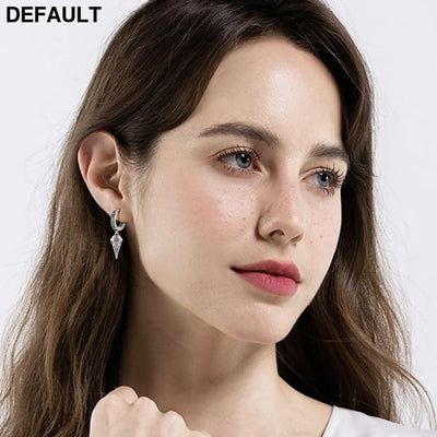 1 pair of men’s earrings silver Viking rune Nordic crow jewelry gift women’s irregular triangle universal funny coolest