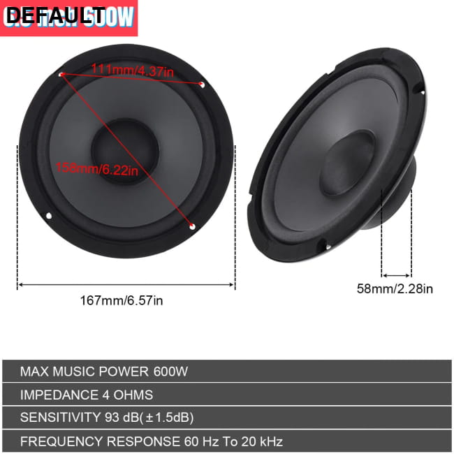 DRISENTRI 2-Way Car HiFi Coaxial Speaker Vehicle Audio Unit Speakers