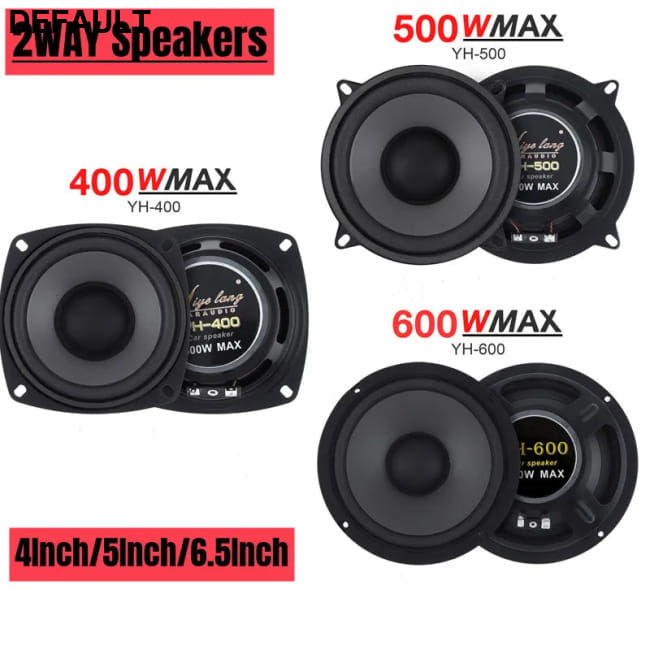 DRISENTRI 2-Way Car HiFi Coaxial Speaker Vehicle Audio Unit 4 Inch 400W Speakers