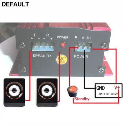 1 Set Car 12V 500W 2 Channels Mini Hi-Fi Stereo Audio Amp Subwoofer Automotive Accessories Amplifiers Power