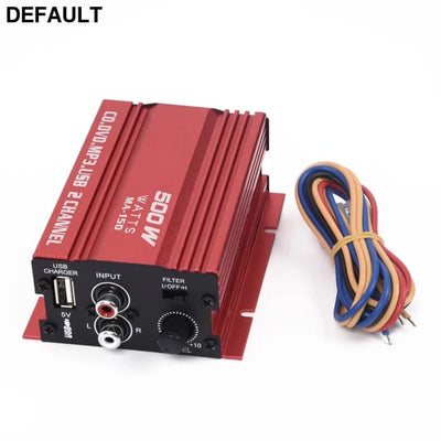 1 Set Car 12V 500W 2 Channels Mini Hi-Fi Stereo Audio Amp Subwoofer Automotive Accessories Amplifiers Power