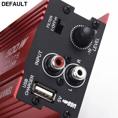 1 Set Car 12V 500W 2 Channels Mini Hi-Fi Stereo Audio Amp Subwoofer Automotive Accessories Amplifiers Power