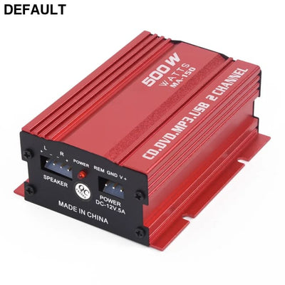 1 Set Car 12V 500W 2 Channels Mini Hi-Fi Stereo Audio Amp Subwoofer Automotive Accessories Amplifiers Power