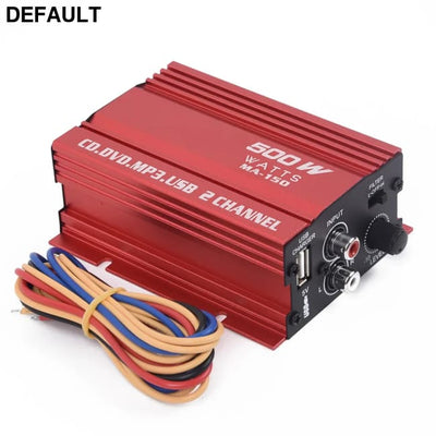 1 Set Car 12V 500W 2 Channels Mini Hi-Fi Stereo Audio Amp Subwoofer Automotive Accessories Amplifiers Power