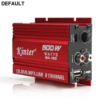 1 Set Car 12V 500W 2 Channels Mini Hi-Fi Stereo Audio Amp Subwoofer Automotive Accessories Amplifiers Power