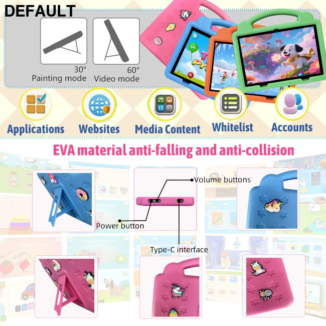 10.1 Inch Kid Tablet Android with 64GB ROM and Dual Camera Tablets Educational Toys