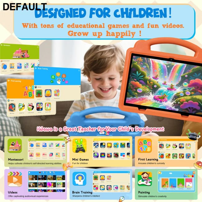 10.1 Inch Kid Tablet Android 3GB RAM 64GB ROM 4G WiFi 4000MAH Battery Dual Camera Children’s Gift Kids Software Toys