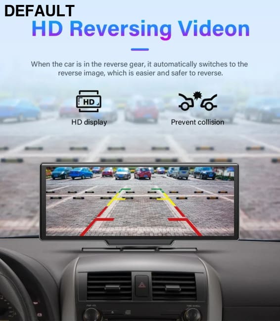 10.26’’ Dash Cam 4K Car Mirror Video Player Wireless Carplay Android Auto GPS Monitor Multimedia Rearview Camera