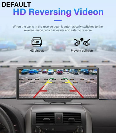 10.26’’ Dash Cam 4K Car Mirror Video Player Wireless Carplay Android Auto GPS Monitor Multimedia Rearview Camera