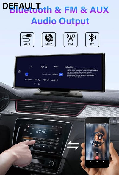 10.26’’ Dash Cam 4K Car Mirror Video Player Wireless Carplay Android Auto GPS Monitor Multimedia Rearview Camera