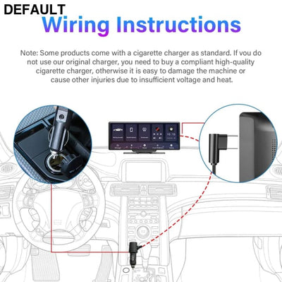 10.26’’ Dash Cam 4K Car Mirror Video Player Wireless Carplay Android Auto GPS Monitor Multimedia Rearview Camera