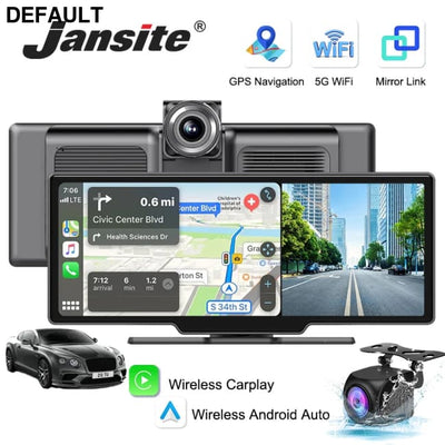 10.26’’ Dash Cam 4K Car Mirror Video Player Wireless Carplay Android Auto GPS Monitor Multimedia Rearview Camera