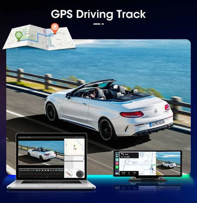 10.26’’ Dash Cam 4K Car Mirror Video Player Wireless Carplay Android Auto GPS Monitor Multimedia Rearview Camera