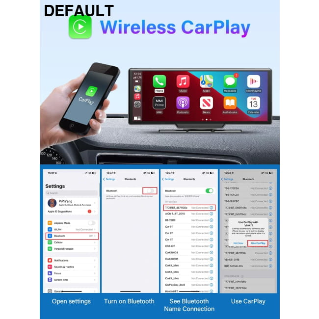 Jansite 10.26 inch dash cam 4k car mirror wireless carplay DVR Cameras Electronics