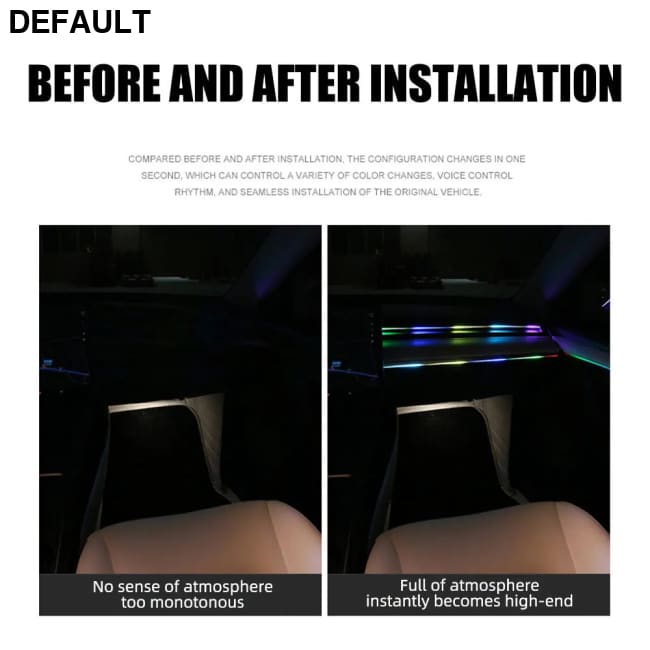 10 in 1 Car LED Acrylic Light Strip RGB Symphony Auto Interior Lights Remote/APP Control Decorative Atmosphere Lamp