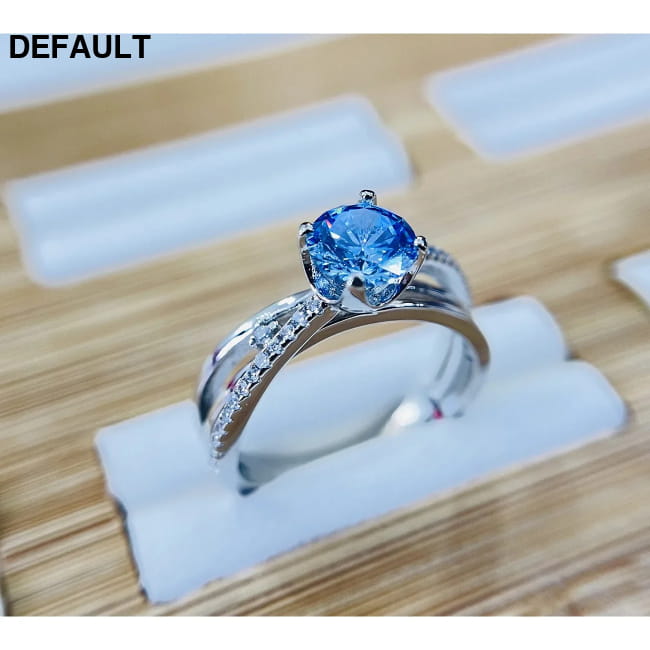 18k Gold 1 Ct Bule Gemstone Diamond Rings Fine Jewelry Wedding Best Selling Products