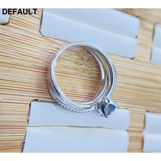 18k Gold 1 Ct Bule Gemstone Diamond Rings Fine Jewelry Wedding Best Selling Products