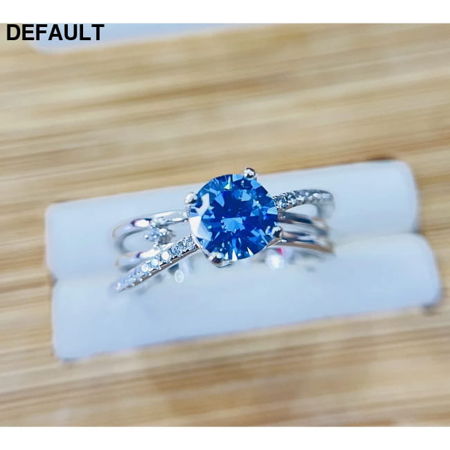 18k Gold 1 Ct Bule Gemstone Diamond Rings Fine Jewelry Wedding Best Selling Products