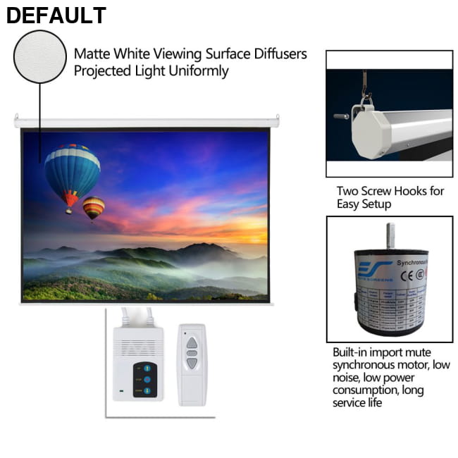 100’’ 4:3 80’’ x 60’’ Viewing Area Motorized Projector Screen As Pic Best Selling Products