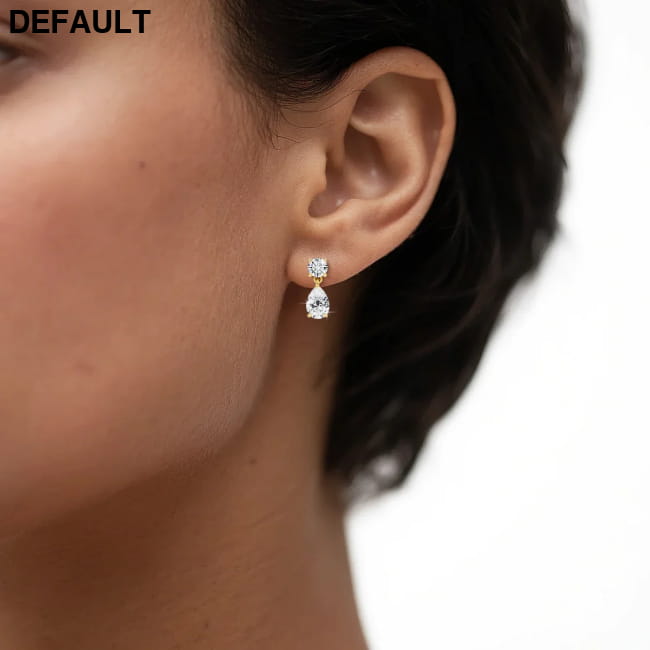 Real Moissanite Earrings and Women Lab Diamond Jewelry in 925 Silver Sterling