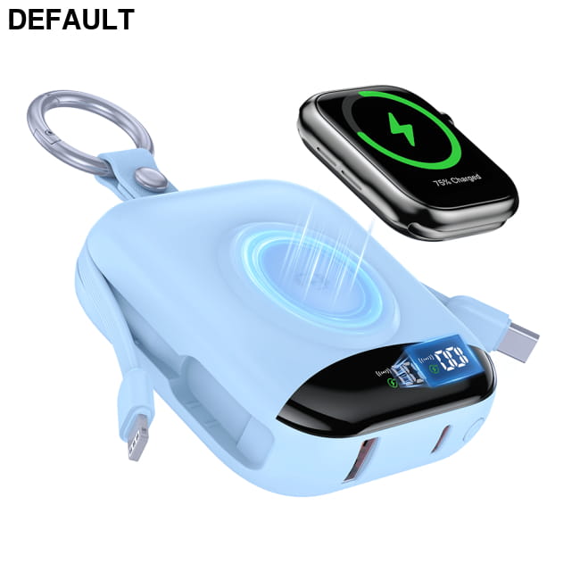 10000mAh Portable Charger Built-in 2 Cables (Type-C & Blue Best Selling Products