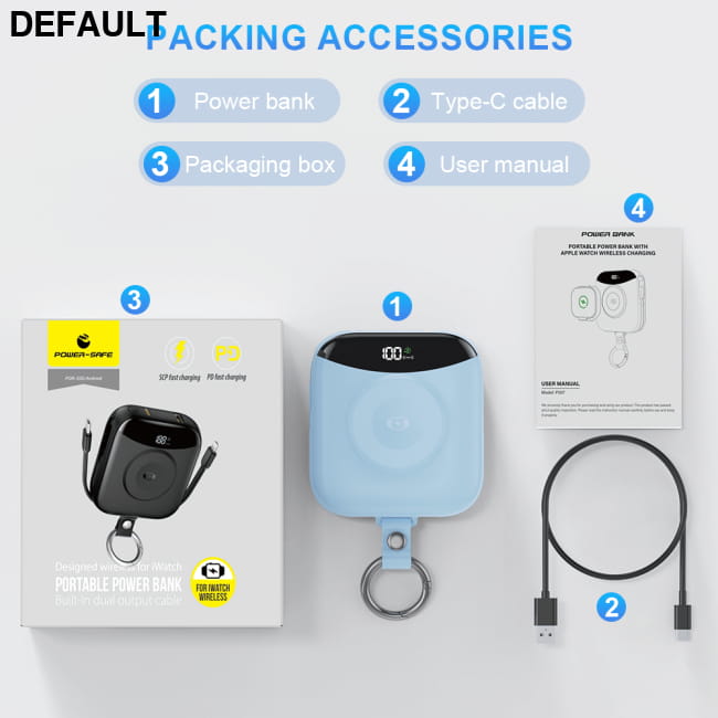 10000mAh Portable Charger Built-in 2 Cables (Type-C & Best Selling Products