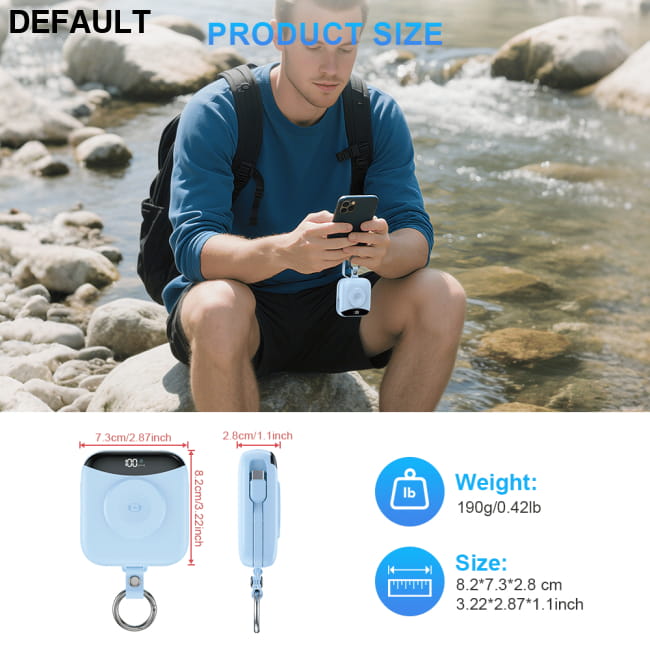 10000mAh Portable Charger Built-in 2 Cables (Type-C & Best Selling Products