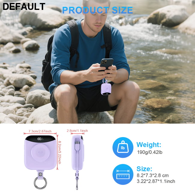 10000mAh Portable Charger Built-in 2 Cables (Type-C & Best Selling Products