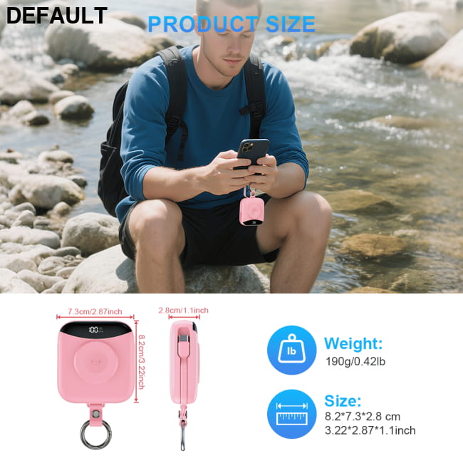 10000mAh Portable Charger Built-in 2 Cables (Type-C & Best Selling Products