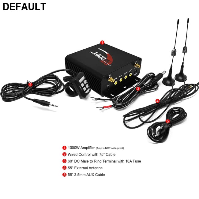 Aileap 1000W 4CH Multimedia Amplifier Bluetooth FM Radio Wired Control Car Amplifiers Power