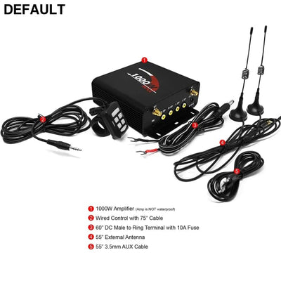 1000W 4CH Multmedia Power Amplifier with Bluetooth FM Radio USB AUX SD Card Compact Audio Player for Cars Motorcycles