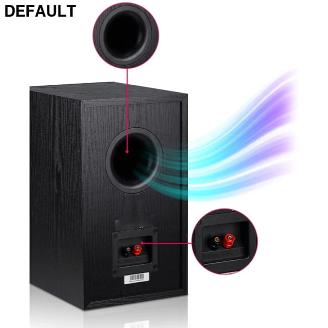 100W 6.5 Inch Bookshelf Speakers Wooden Home Theater Pair Electronics