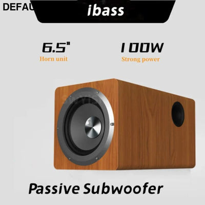 100W Wooden Desktop Passive Heavy Duty Subwoofer 6.5 Inch Horn Caixa De Som Need To Match Home Amp Or Powered Speakers