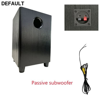 100W Wooden Desktop Passive Heavy Duty Subwoofer 6.5 Inch Horn Caixa De Som Need To Match Home Amp Or Powered Speakers