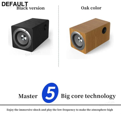 100W Wooden Desktop Passive Heavy Duty Subwoofer 6.5 Inch Horn Caixa De Som Need To Match Home Amp Or Powered Speakers