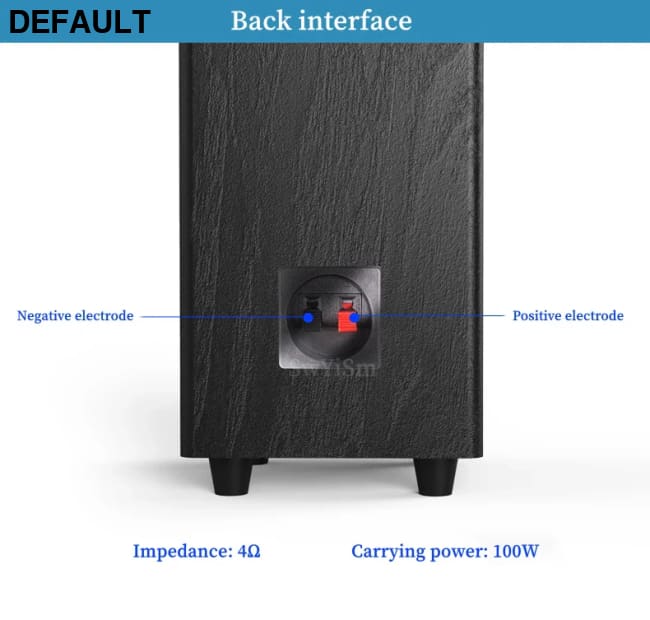 100W Wooden Desktop Passive Heavy Duty Subwoofer 6.5 Inch Horn Caixa De Som Need To Match Home Amp Or Powered Speakers