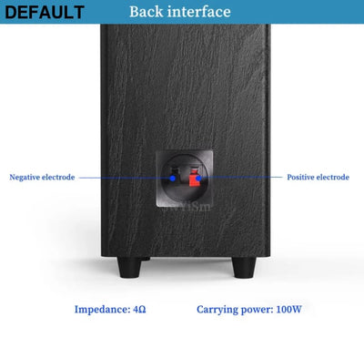 100W Wooden Desktop Passive Heavy Duty Subwoofer 6.5 Inch Horn Caixa De Som Need To Match Home Amp Or Powered Speakers