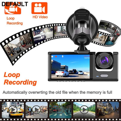 1080P Car Dvr 2/3 Camra Dash Cam for Cars Camera Vehicle Recorder Video Front Optional Rear Night Vision Dashcam DVR