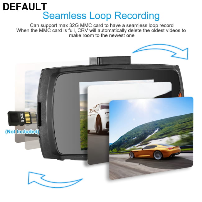 1080p Car DVR Dash Cam Camcorder with Loop Recording and Night Vision Black Cameras Electronics