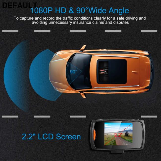 1080p Car DVR Dash Cam Camcorder with Loop Recording and Night Vision Black Cameras Electronics