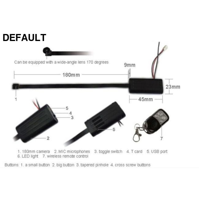 1080P DIY Camera Module HD Video MINI DV DVR Motion w/ Remote Control Car Cameras Surveillance