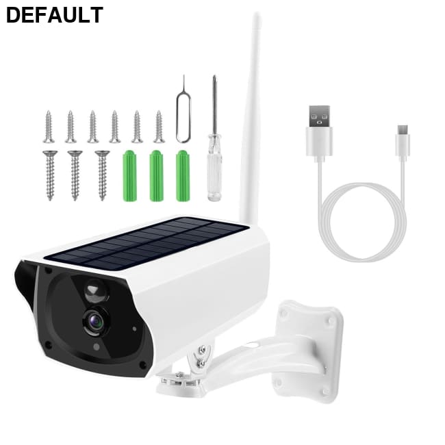 1080P Solar WiFi Camera White Home Security