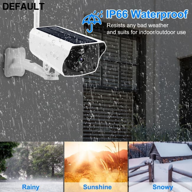 1080P Solar WiFi Camera White Home Security