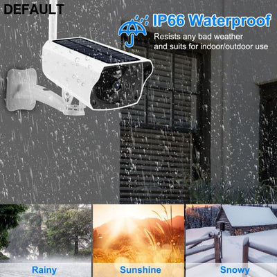 1080P Solar WiFi Camera White Home Security